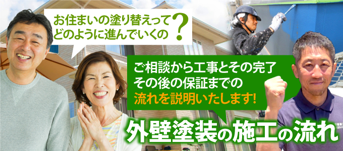 外壁塗装の施工の流れ