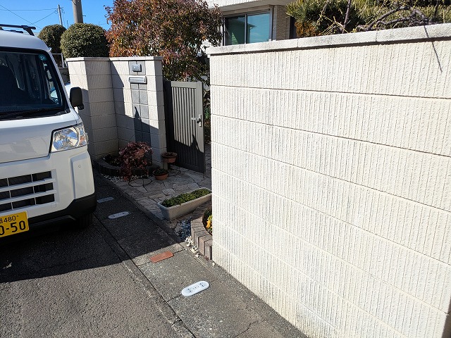 藤枝市の塀塗装前