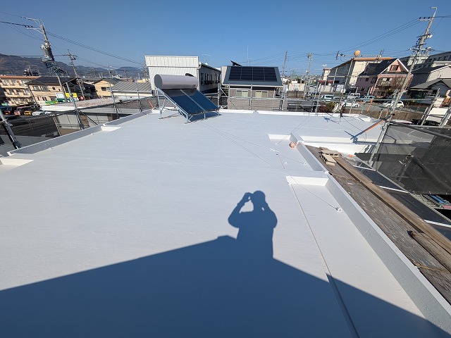 レスコハウスの陸屋根防水施工後