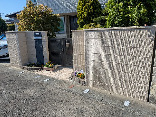 藤枝市の外塀塗装完了