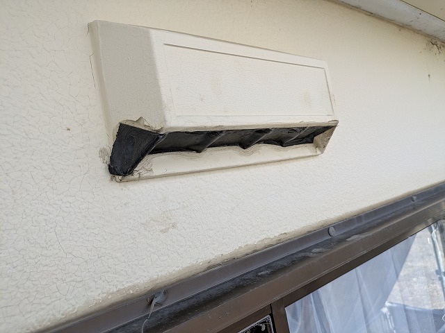 ふさがれた換気口の写真