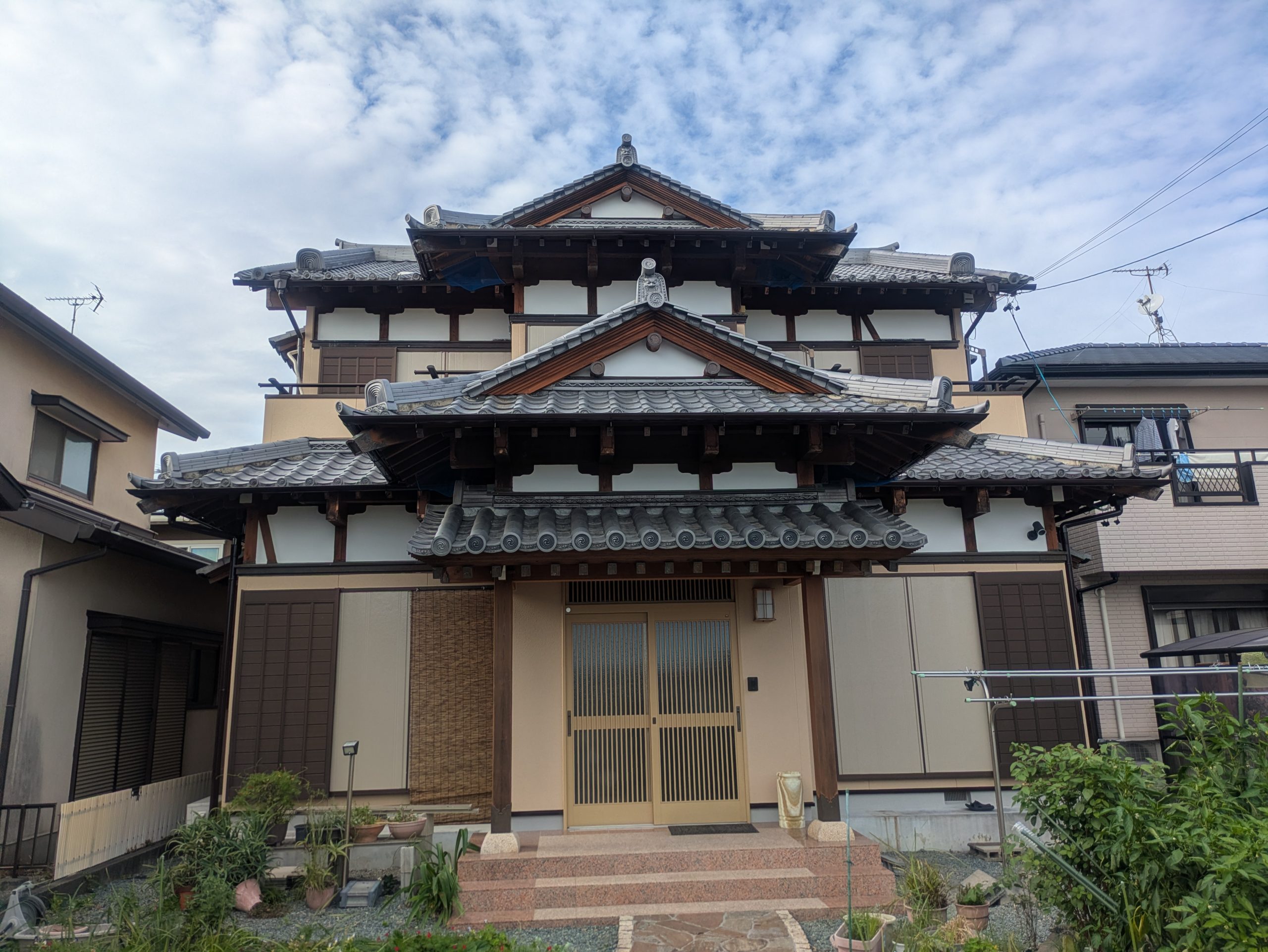 島田市の和風住宅塗装完了